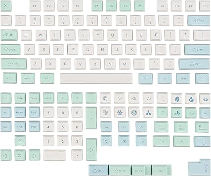 60% XDA Profile PBT Keycap, 137 Keys Custom Gaming Keycaps Sublimated Cherry Gateron MX Switch Mechanical Keyboard for ANSI US and ISO UK Layouts