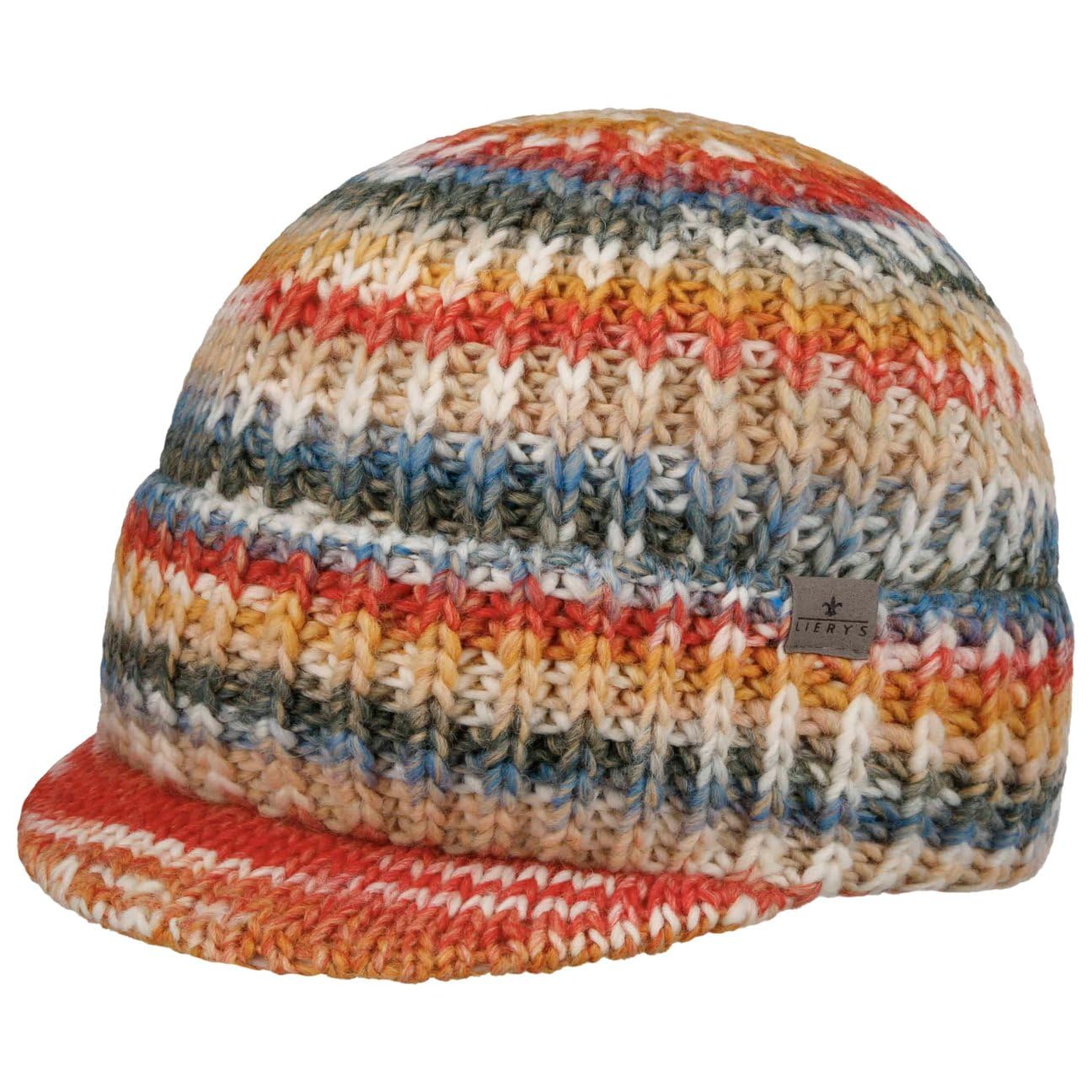 LIERYS Viliona Strick-Schirmmütze 50% Schurwolle Damen Made in Germany Winter