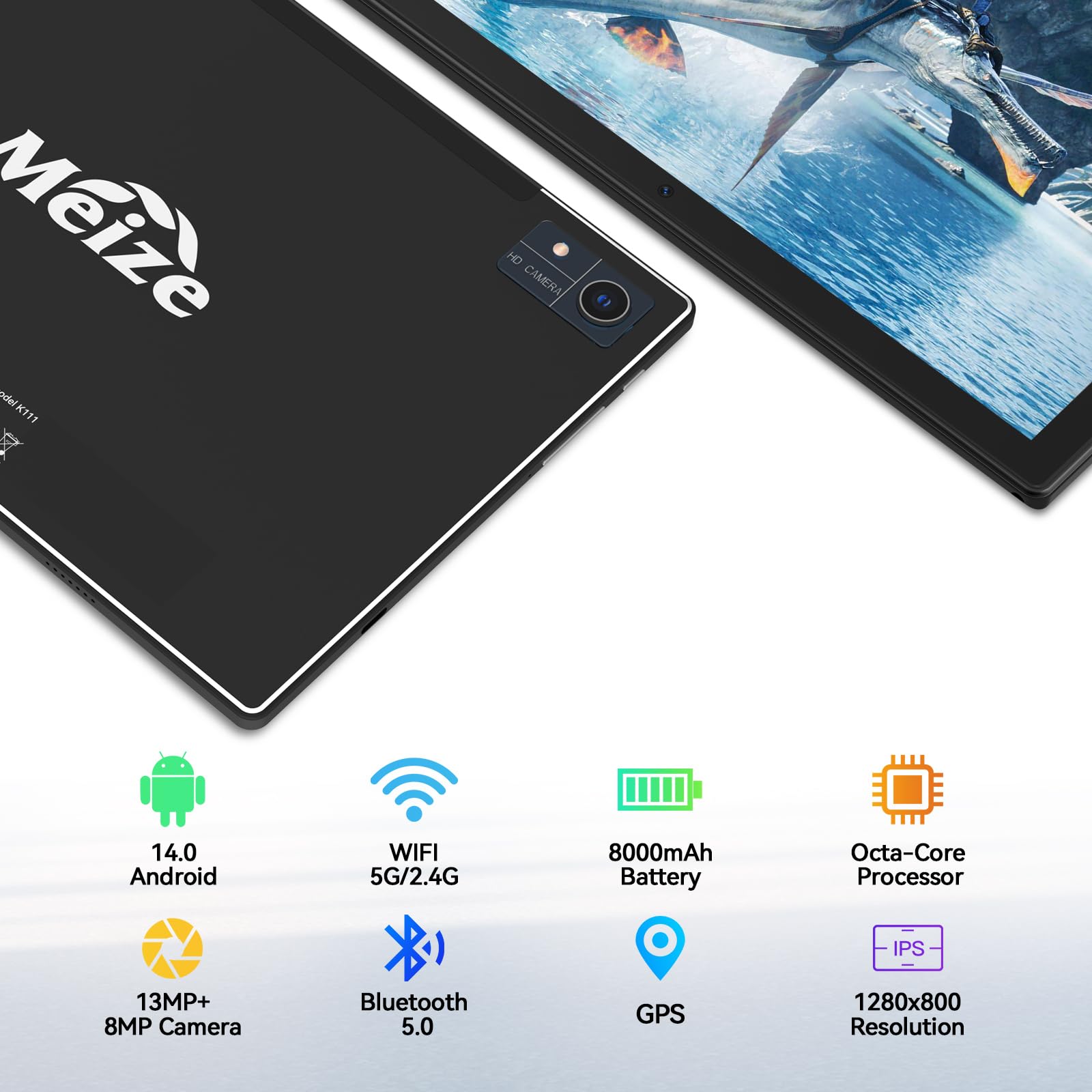 Amazon.com : Latest 2026 Android 14 Tablet, 128GB+16(8+8 Expand)GB
