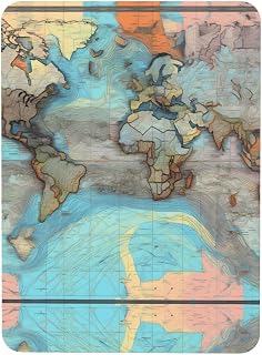 Cartoon World map Prints Soft Magnetic Refrigerator Magnets, Non Slip, Stylish Decoration, Suitable for Storage Cabinets and Message Boards.