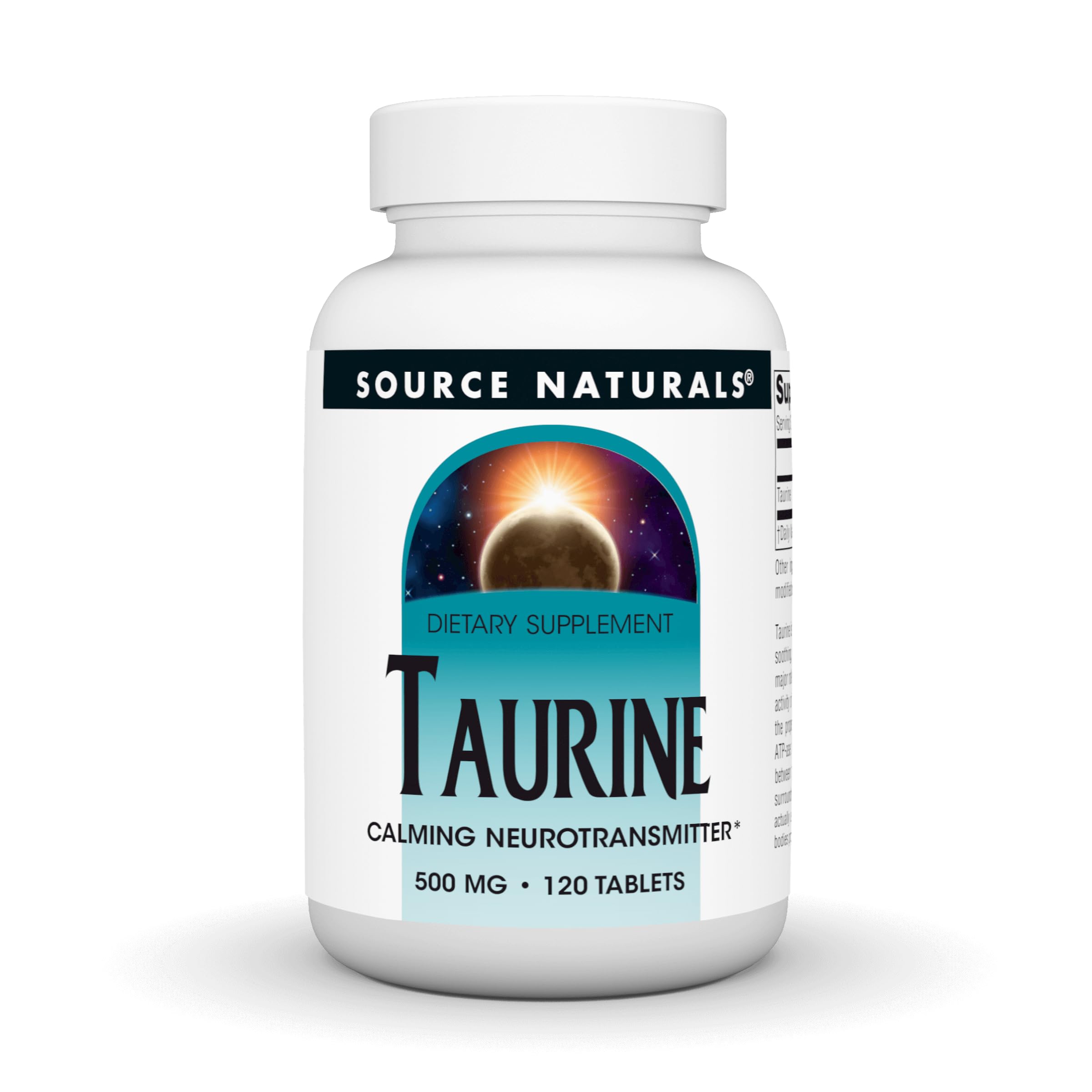Source Naturals Taurine, Calming Neurotransmitter* 500 mg - 120 Tablets