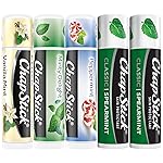 ChapStick Lip Balm, Mint Favorites (Vanilla Mint, Minty Delight, and Peppermint) + 2 Classic Spearmint, 0.15 Oz Ea (5 Piece Set)