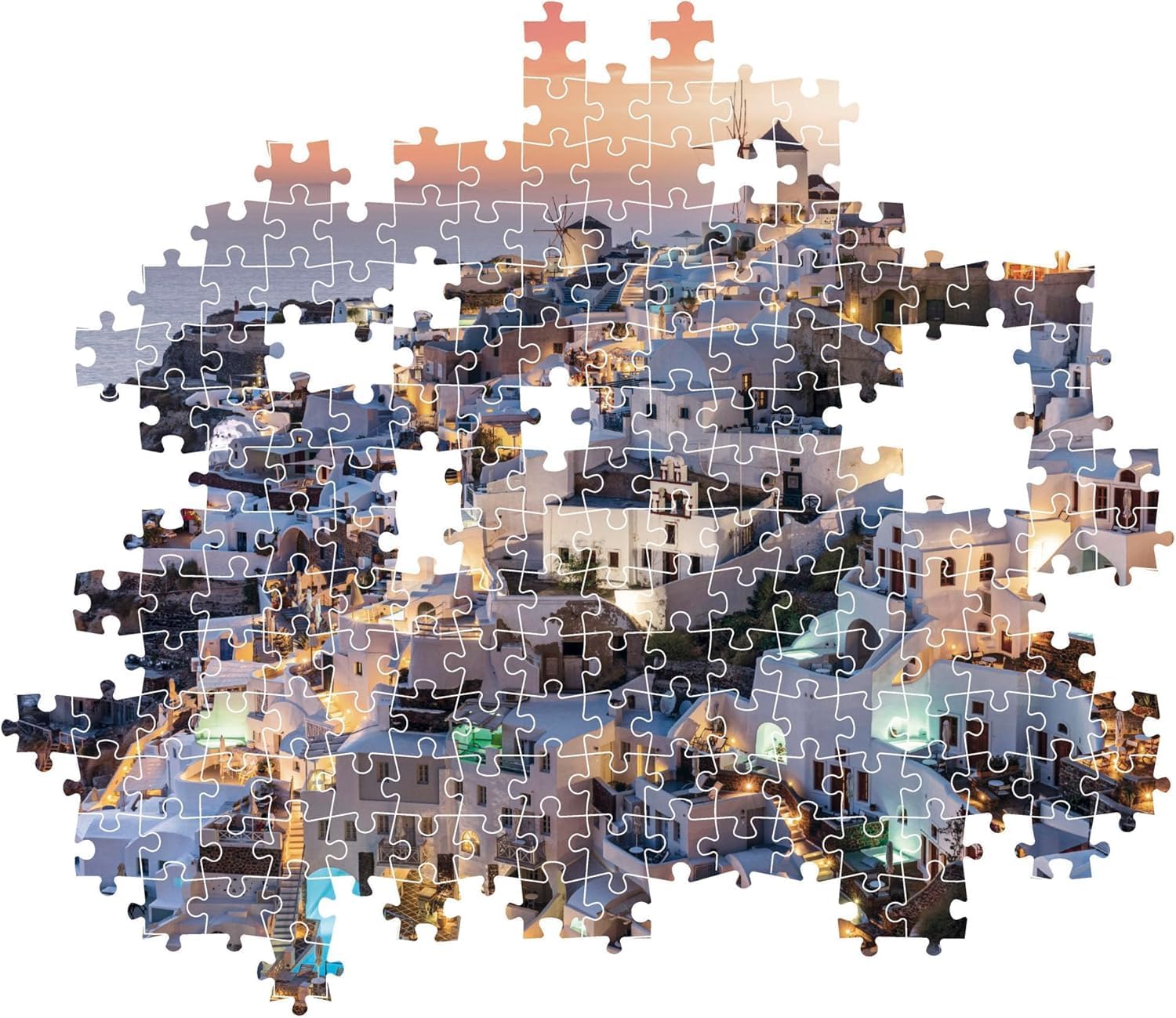 Clementoni - 39885 Jigsaw Puzzle 1000 Pieces for Adults and Teenagers, Collection, Santorini Shades Theme, Gift Idea for Men and Women, Made in Italy, 70 x 50 cm,