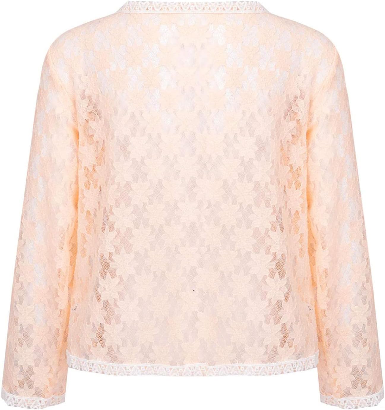 Agoky Kids Girls Floral Lace Hollow Shrug Cardigan Girls Long Sleeve Dress Cover Up Jackets Tops Casual Wear
