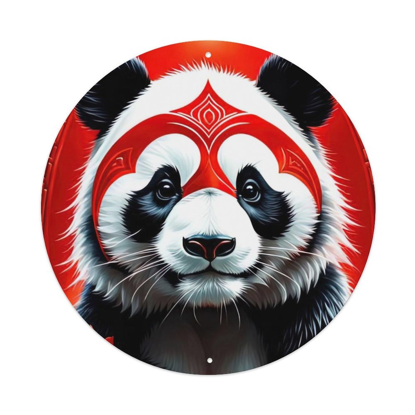 Chinese Red Panda Animal Artwork Metal Tin Sign