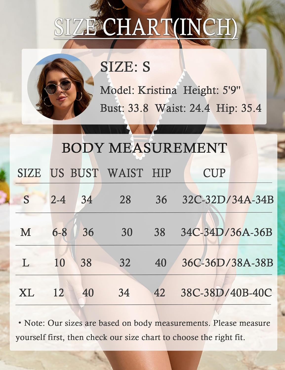 Leoparts Women's One Piece Swimsuit V Neck Halter High Cut Bathing Suit Back Tie Whip Stitch Swim Suits - Image 6