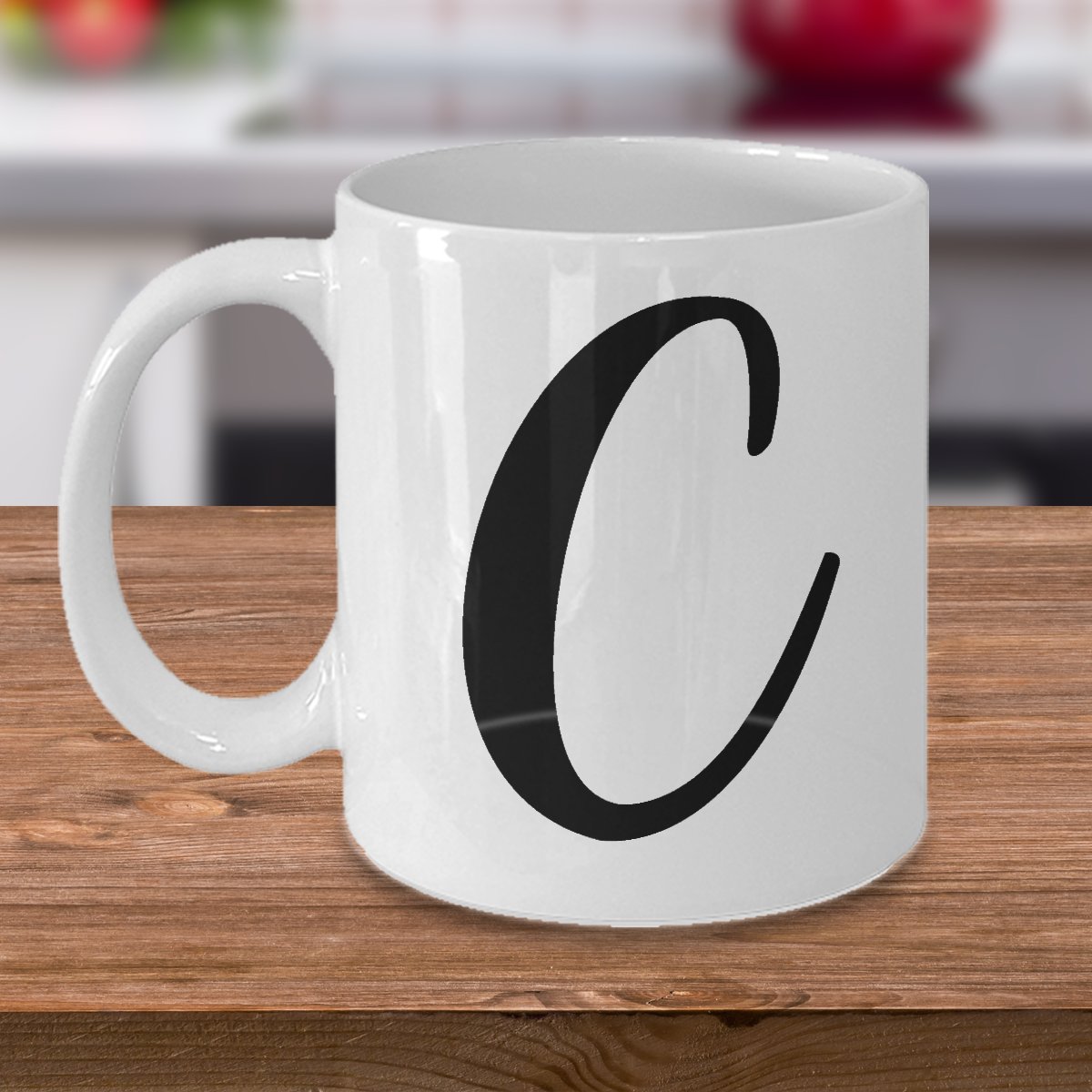 Amazon.com: Initial Mug - Letter C Monogram - Cute Novelty Monogrammed Coffee  Cup - Perfect Personalized Bridal Shower Or Wedding Gift For Women And Men  - Unique Name Gift Idea For Tea