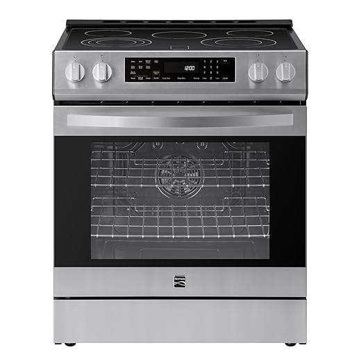 Kenmore 22-96833 5.6 cu. ft. Front-Control 5 Element Electric Range Stove with Triple and Dual Ring Elements, Steam Clean Oven, Precision Set Controls