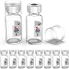Biomed Solutions Sterile Empty Vial with Reusable Plastic Cap,Ready to Fill Glass Containers, Liquid Injection Bottle Sealed with Self Healing Injection Port (3ml Clear 10pcs)