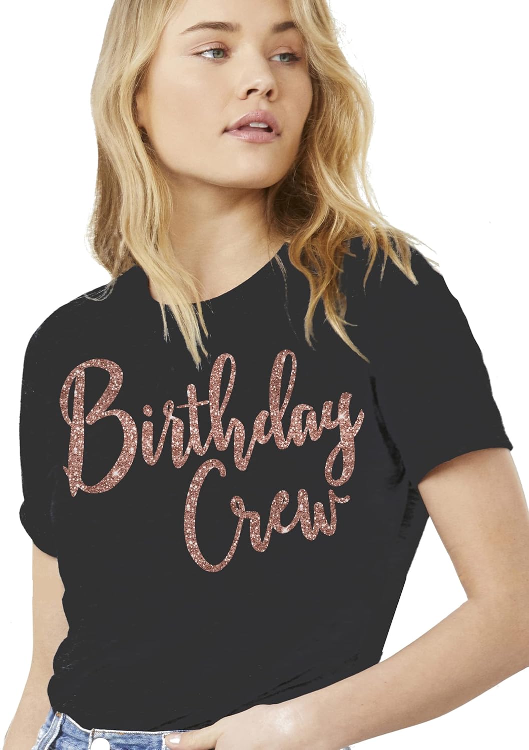 RhinestoneSash Birthday Outfits for Women - Rose Gold Birthday Shirts - Womens Party Favors and Gifts