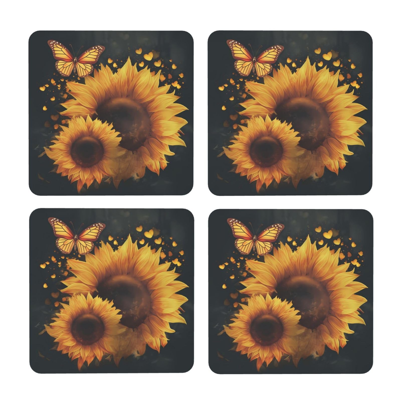 Dessous de verre carrés en liège MDF pour boisson chaude café thé maison