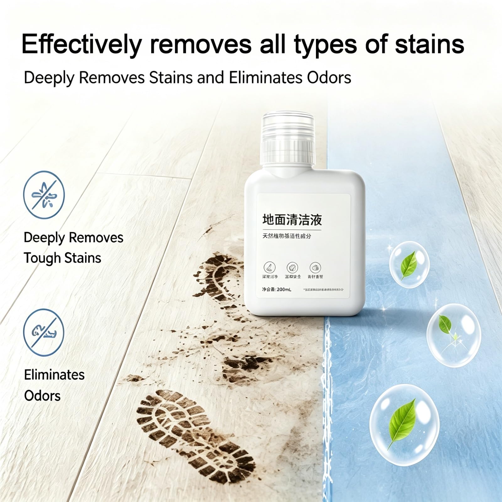 Detergente Per Pavimenti—Compatibile Con Dreame L40/X40/L10/S10/H12/W10/H13 | Contiene ingredienti di origine vegetale e la sua formula delicata elimina in profondità macchie e odori.(4PCS)