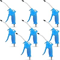 Gisafai 8-Pack Blue Air Blow Guns with Rubber Tip - High Flow Compressor Nozzles for Home, Car, Garage & Industrial Cleaning