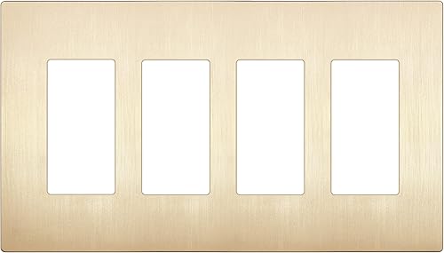 Vista 77 de LIDER - Cubierta decorativa de interruptor con acabado mate, placa de pared sin tornillos, tamaño mediano, 3 bandas de 4.88 x 6.77 pulgadas