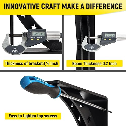 Miniatura 4 de Soportes de estante resistentes de 7 x 6 pulgadas, carga máxima de 900 libras, soportes de metal de aleación de alta calidad (juego de 2) soportes