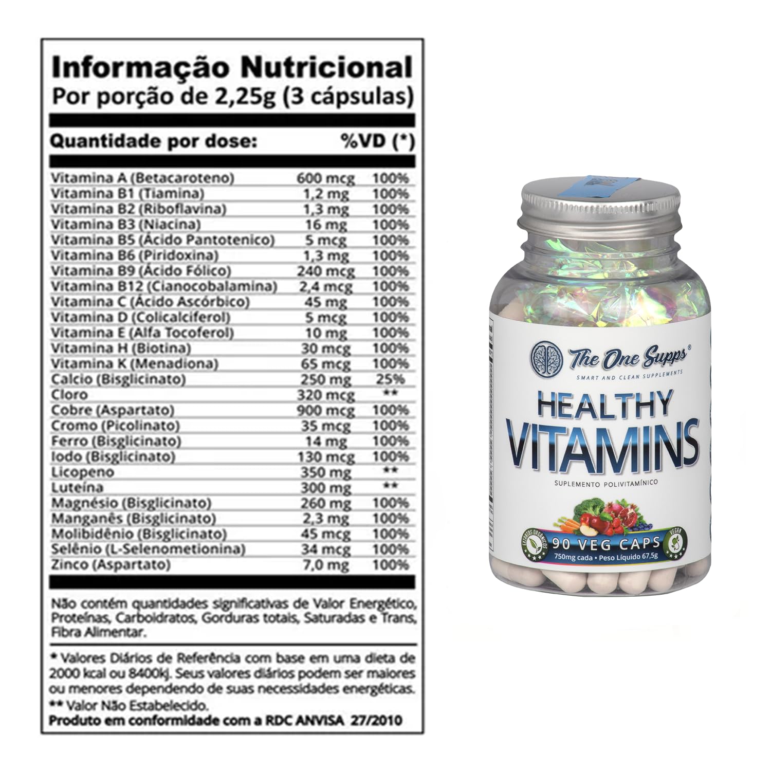3 x Healthy Vitamins® 90 Veg Caps – 60% Vitaminas Naturais – The One Supps em promoção! Veja a oferta e mais achadinhos de Vitaminas & Suplementos 6 Hoje é o melhor dia para comprar 3 x Healthy Vitamins® 90 Veg Caps – 60% Vitaminas Naturais – The One Supps com aquele preço maroto! Promoção! Aproveite a oferta! 6