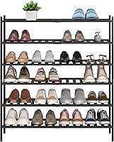 Vista 9 de BMOSU Zapatero extendido de bambú de 2 niveles de alta calidad, apilable, organizador de almacenamiento para pasillo, armario, sala de estar, Bambú