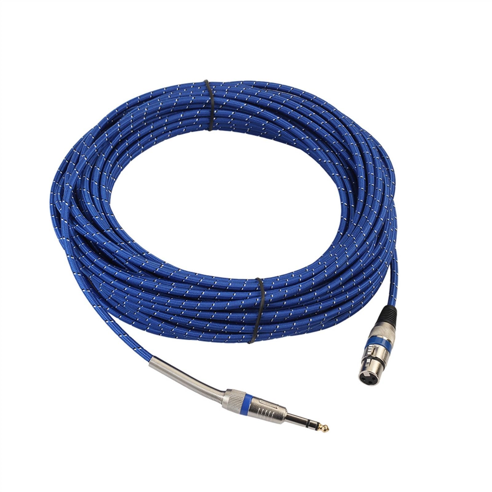 kabel audio instrumentu muzycznego Pozłacany Kabel Mikrofonowy Stereo 6,35 Męski Na Żeński Kabel Do Gitary Elektrycznej W Obudowie Ze Stopu Cynku(15 meters)