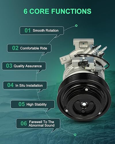 Miniatura 1058 de SCITOO CO 10739C - Compresor de CA compatible con Honda Element 2.4L 2003 2004 2005 2006 2007 2008 2009 2010 2011