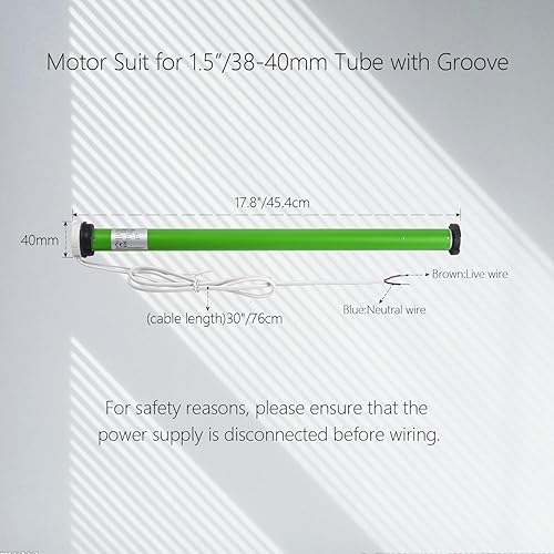 Miniatura 9 de Motor de persiana enrollable con cable Control remoto AC100-260V DIY Soluciones de reequipamiento para persianas motorizadas de ventana