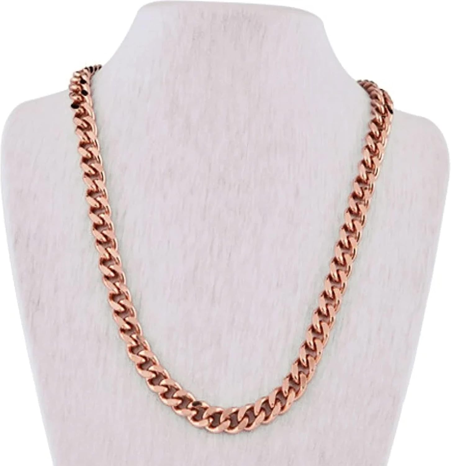 1 Pure Copper Cuban Link Necklace Heavy Solid Statement Jewelry Chain 24" Unisex 148 Grams of Pure Copper Weight per Piece
