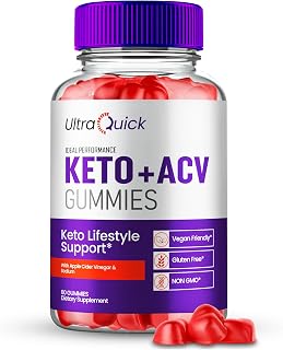 Ultra Quick Keto ACV Gummies, Ultra Quick ACV Gummies Supplement - Maximum Strength, UltraQuick Keto+ ACV Gummys, All Natural Support Formula Ultra-Quick Keto+ACV Advanced Formula Reviews (1 Pack)