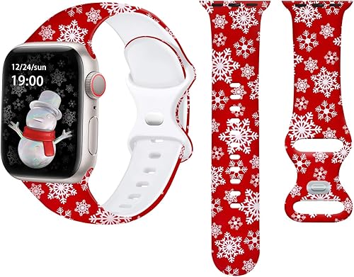 Miniatura 40 de Paquete de correas deportivas compatibles con Apple Watch de 38, 40, 41, 42, 44, 45 y 49 mm, unisex, correa de silicona suave de accesorio para