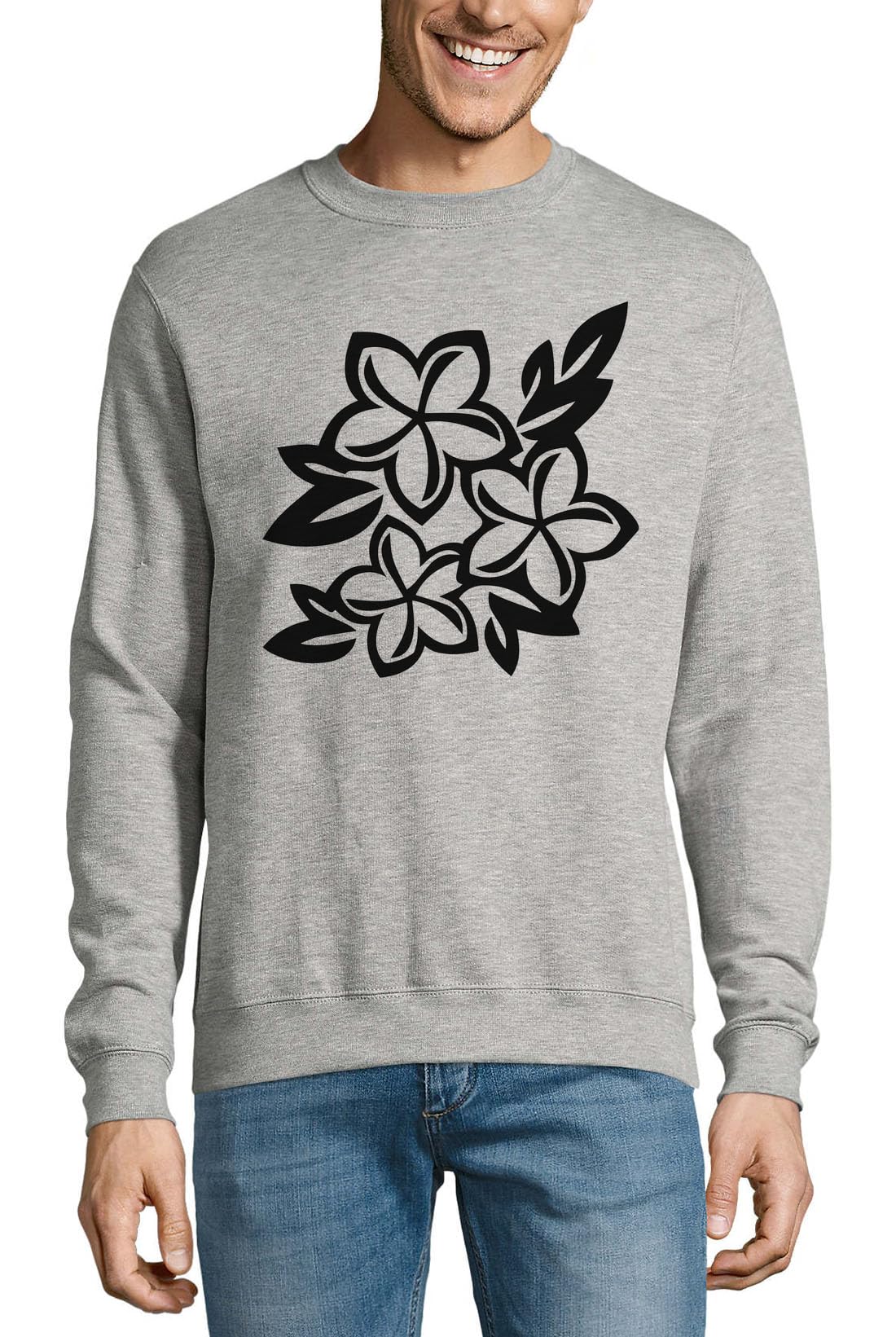 Pull gris coton fleurs Blossoming Flowers sweat mode automne - 3