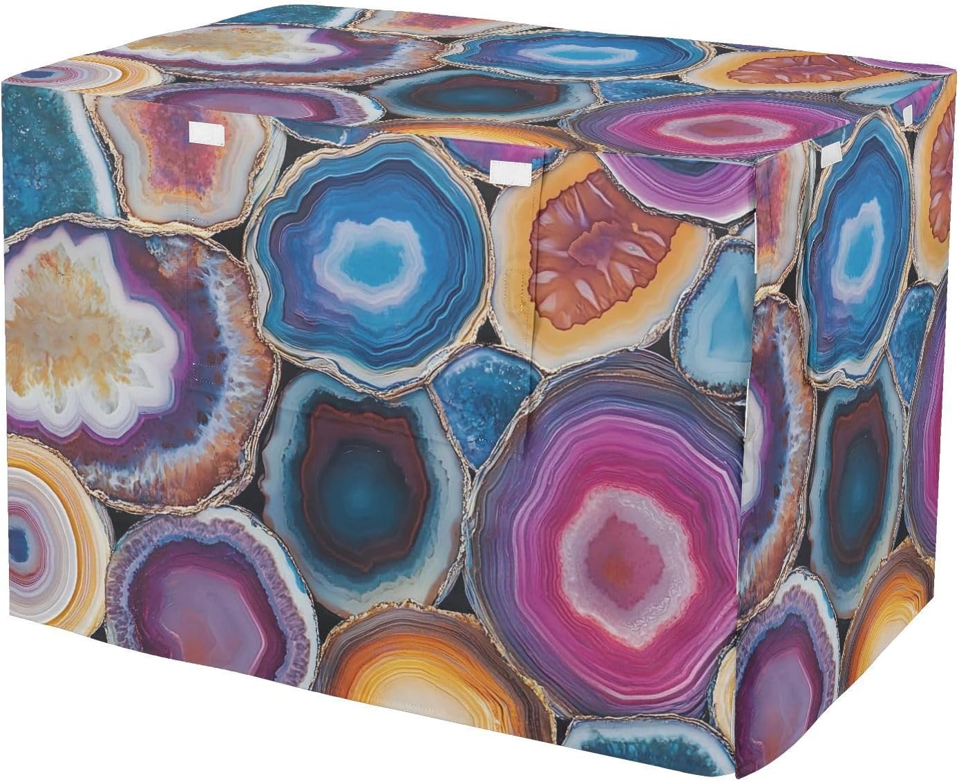 Colorful Agate Slices Dog Crate Covers Universal Size Fit, Crate Cover for Dog, Large