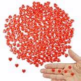 SaktopDeco 300 PCS Miniature Red Heart Tiny Red Plastic Heart Micro Red Hearts Bulk for Vase Filler Valentines Festival Tabletop Decor