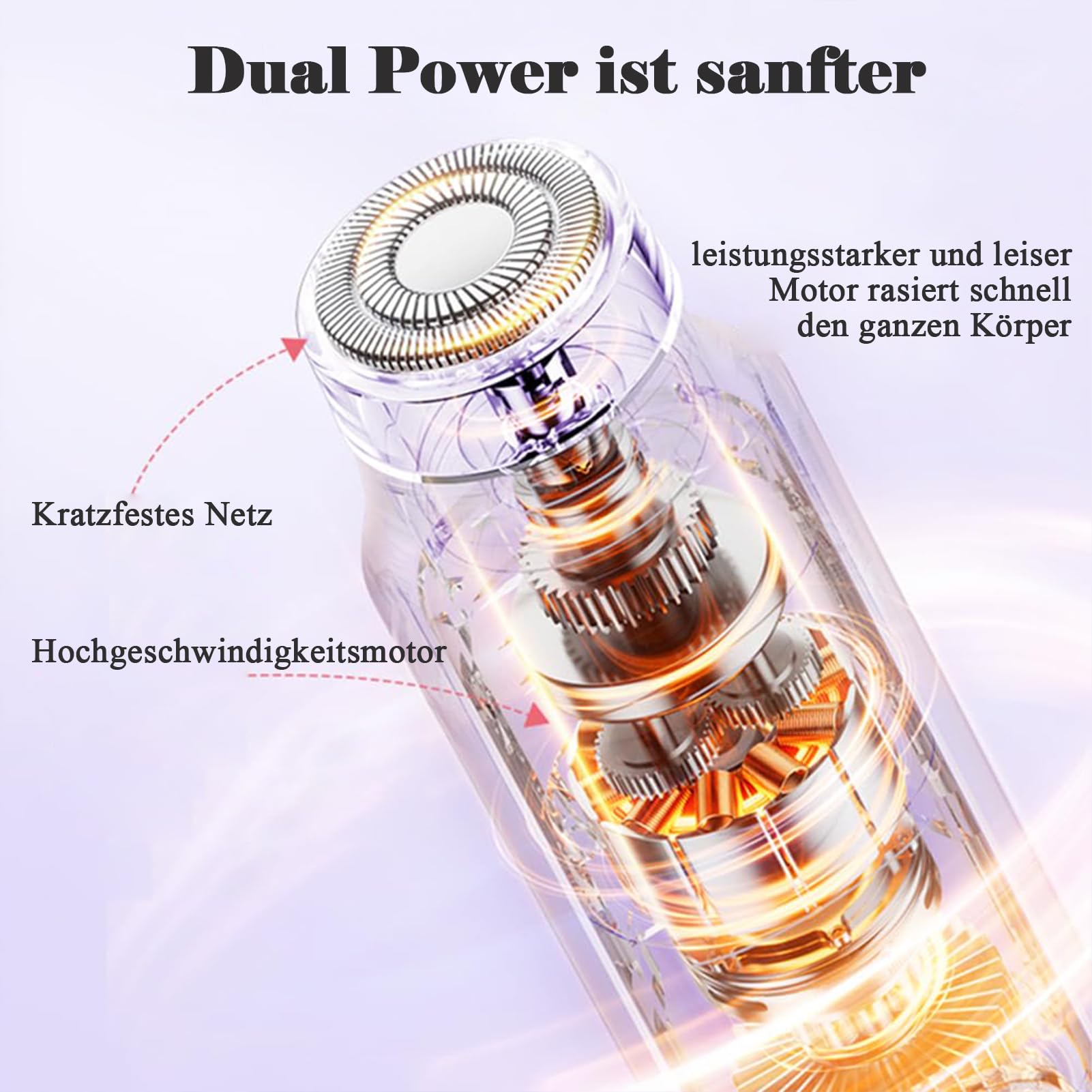 Golarka intymna dla kobiet 2 w 1, podwójna głowica, elektryczna, ładowana przez USB, wodoszczelna IPX7
