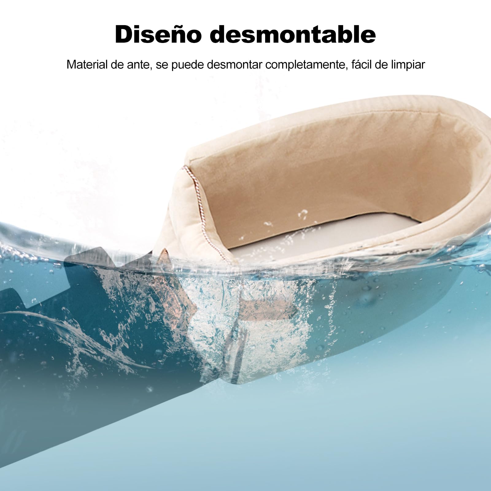 Ergocar Asiento Pequeño de Coche para Mascotas Seguridad para un Peso Inferior a 6 kg, Suave Lavable Desmontable Portátil Asiento Elevador de Coche para Gatos & Perros-Blanco