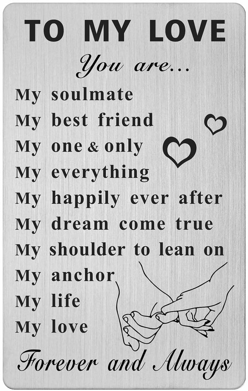 FALOGI My Love Wallet Card, Anniversary Card for Wife, Birthday Gifts for Girlfriend, I Love You Gifts