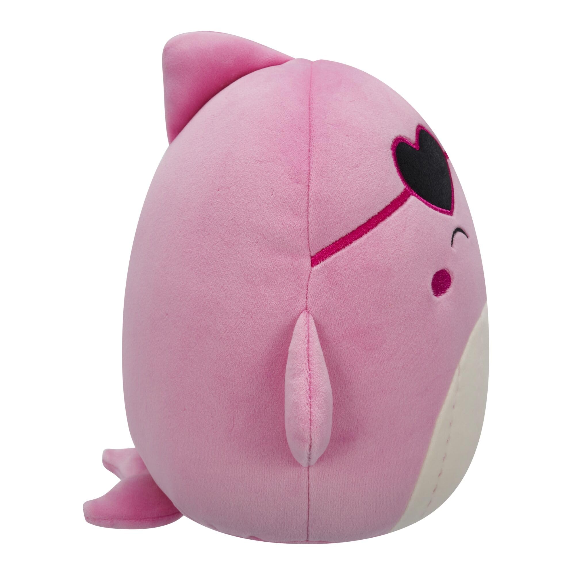 Squishmallows Original 7.5-Inch Val the Pink Whale with Heart Sunglasses - Valentine's Plush, 7.5 inches - Image 4