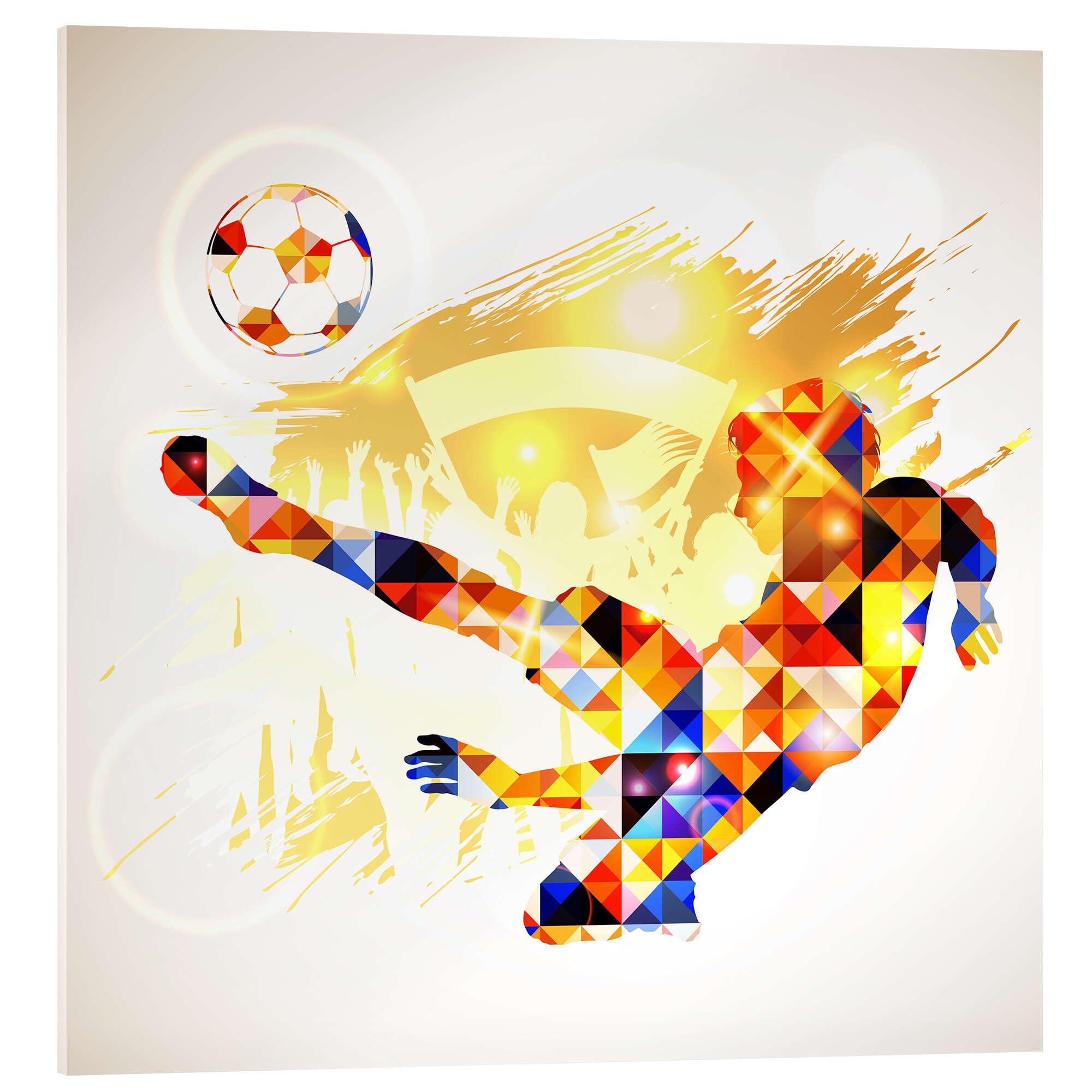 Posterlounge Fußballkonzept Acrylglasbild | 50 x 50 cm von TAlex Bunt Wandbilder Wanddeko