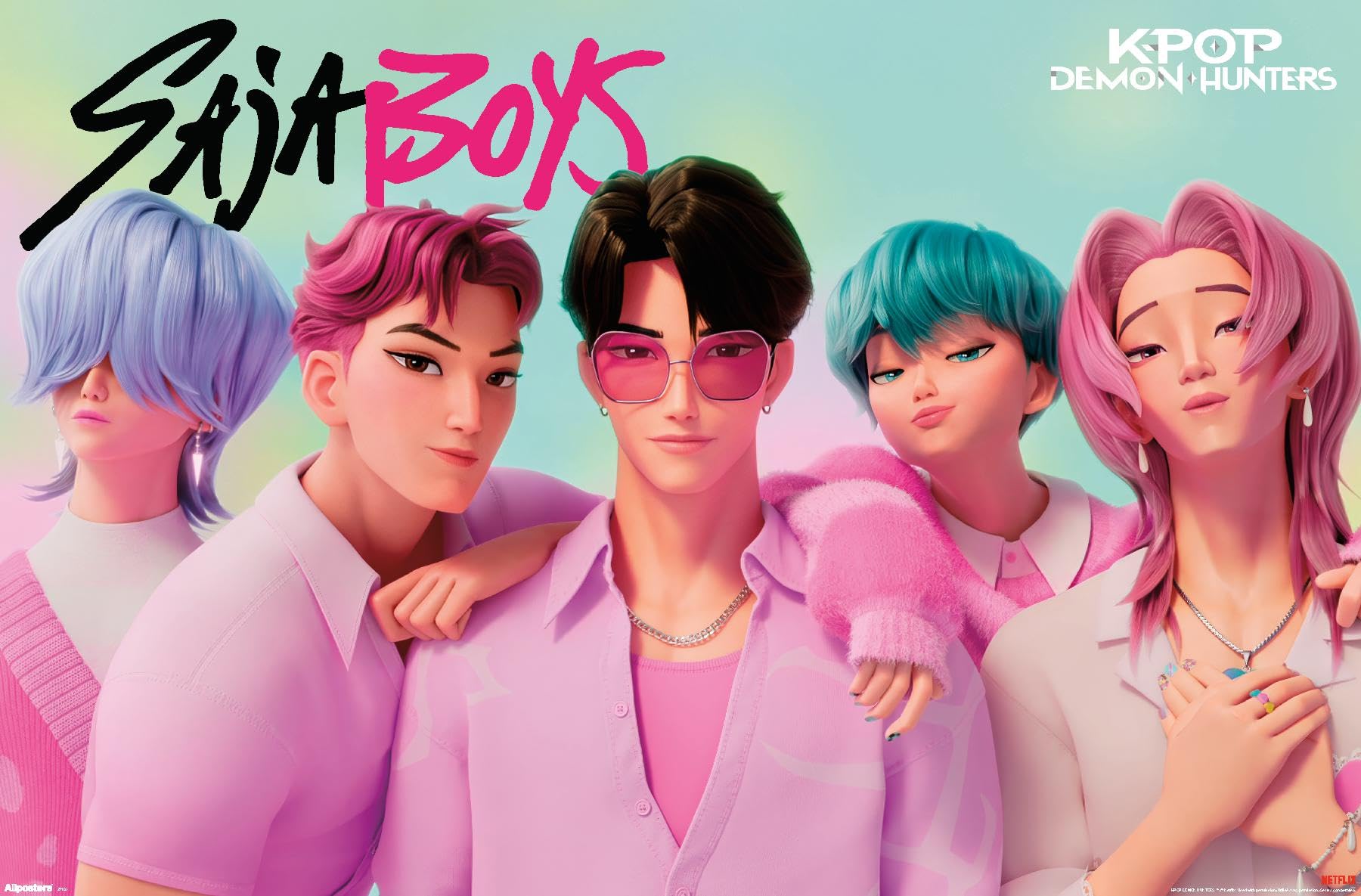 K-POP・アジア THE BOYS Amazon.com: Netflix KPop Demon Hunters (2025) - Saja Boys Wall