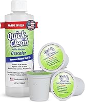 Vista 1 de Quick & Clean Paquete de 4 tazas de limpieza con paquete descalcificador (2 usos totales) – Compatible con 2.0, solución de descalcificación