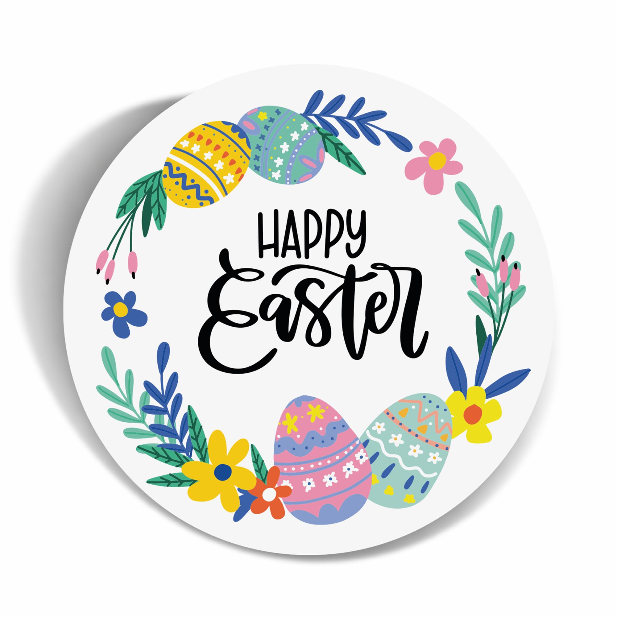 Pack of 450 Easter Eggs Decor Paper Labels, 37mm Self-adhesive Stickers, Multipack Stationery Craft Decorative Labels