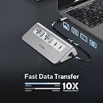 P9 USB C Station d'accueil, intpw 9-in-1 USB C Hub avec 4K HDMI, PD 100W, 3 Type A/C 3.0 5Gbps, 2 Type A 2.0, SD/TF, Aluminium USB Hub pour Ordinateur portable,MacBook, iPad, iPhone 17 Series