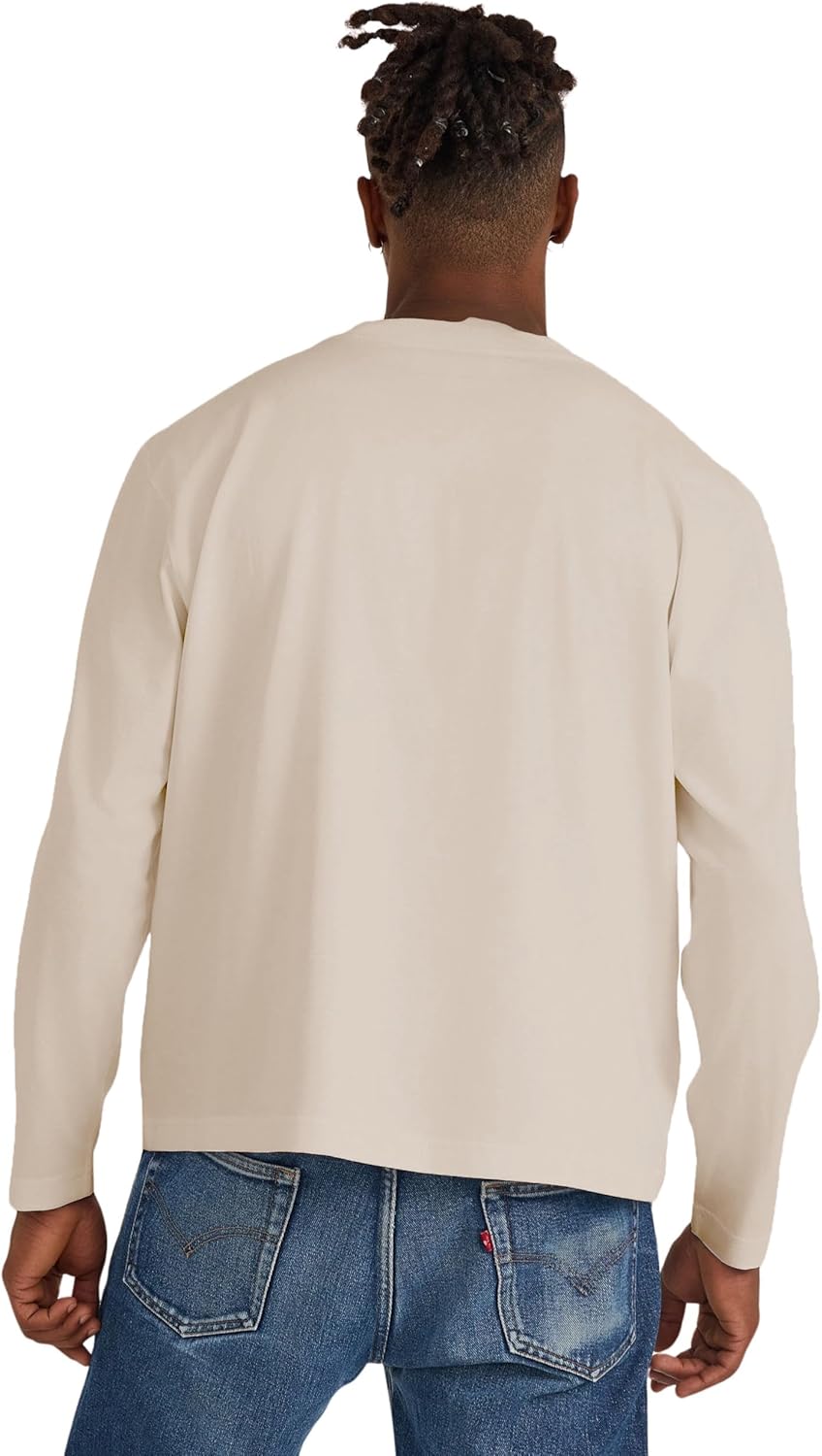 Organic Basics Mens True Heavy Cotton Boxy Fit Long Sleeve Tee Shirt - Image 2