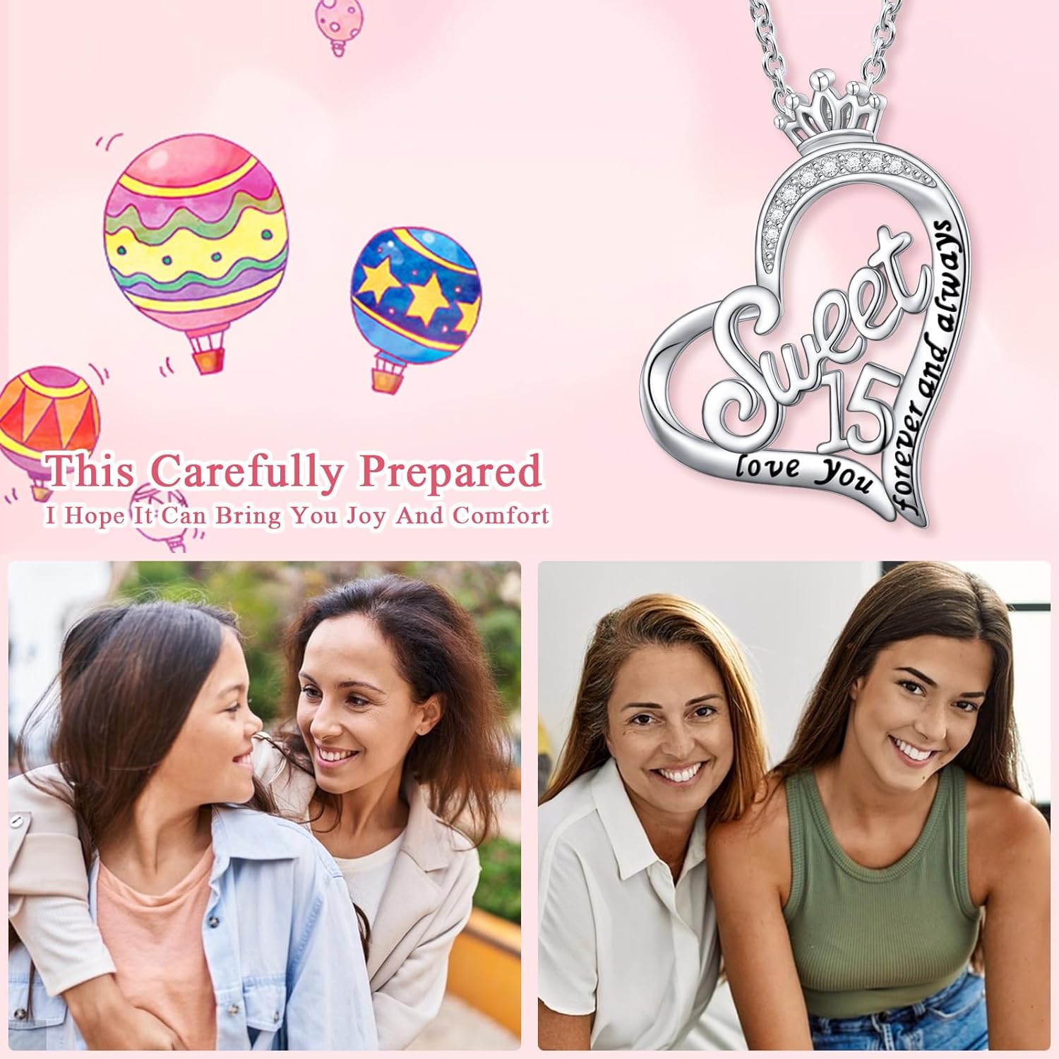 S925 Sterling Silver 12 13 14 15 16 17 Birthday Love Heart Pendant Necklace for Daughter Sisters Friend Granddaughter - Image 6