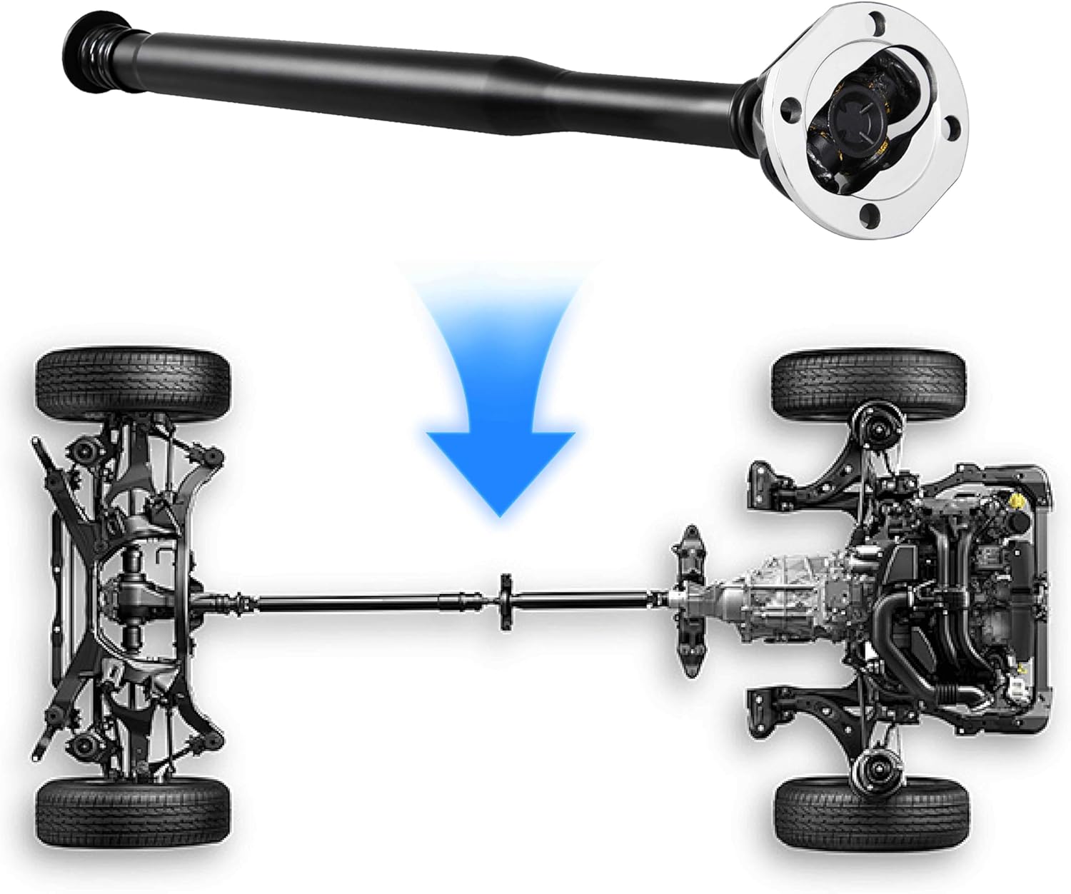 Front Drive Shaft Driveshaft Assembly Compatible with Mercedes C230 C250 C300 E350 S550 CLS63 GLK350 SL65 E63, OE# 2044102601,2214101701,2044106701, 2044101801