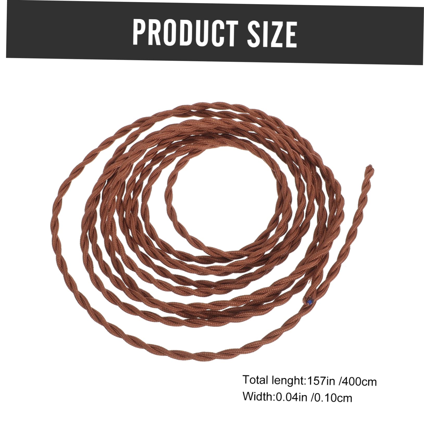 Veemoon Chandelier Nylon Rope Brown Wire Hanging Lamp Wire Kit for Home Lighting