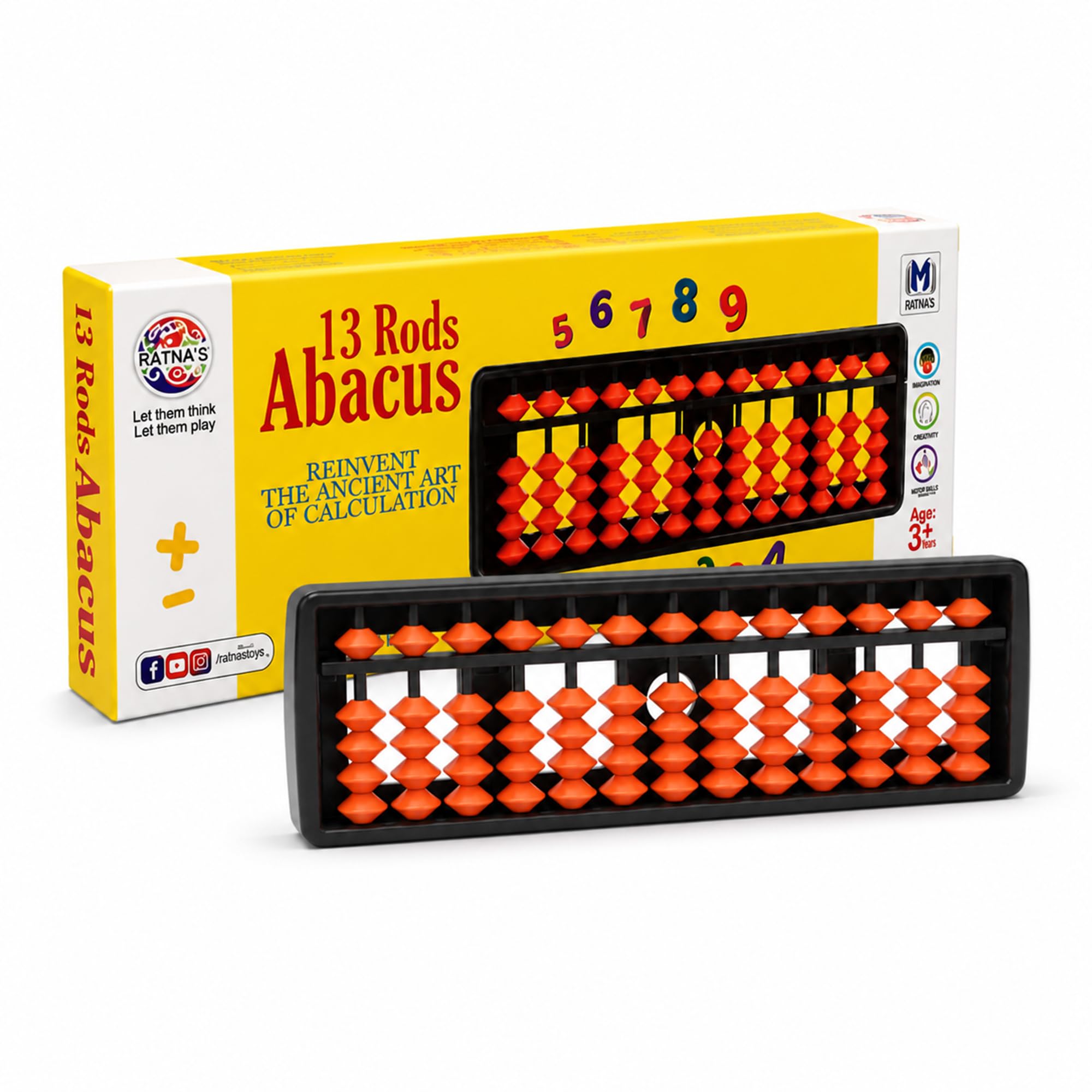 Ratna's 13 Rods Abacus Educational Learning Tool for Kids to Enhance Their Counting Skills and Mathematics-picture-19