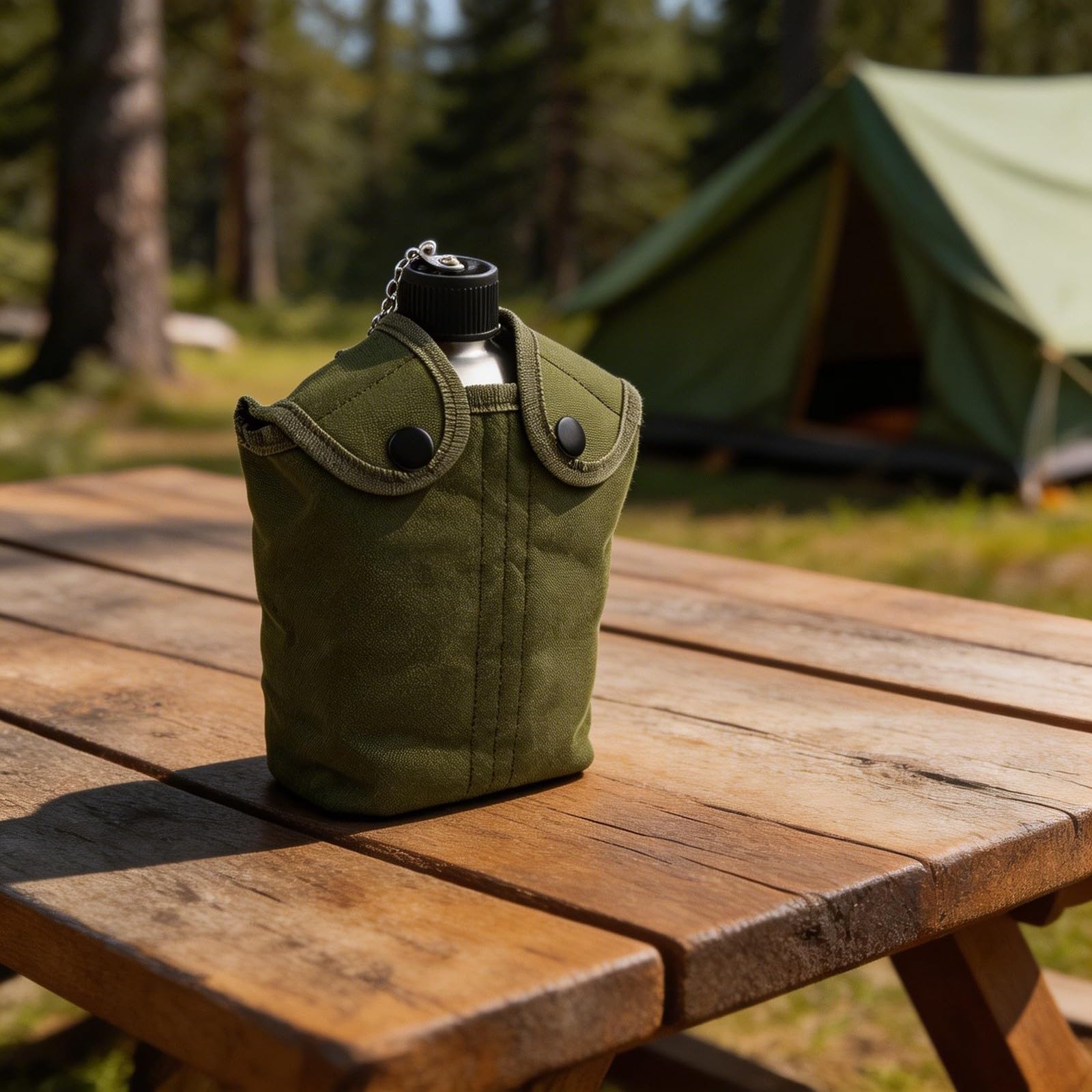 1 ensemble d'ustensiles de cuisine de camping en acier inoxydable avec sac en nylon pour faire bouillir l'eau, le thé, la cuisine, les aliments en plein air, randonnée, pique-nique
