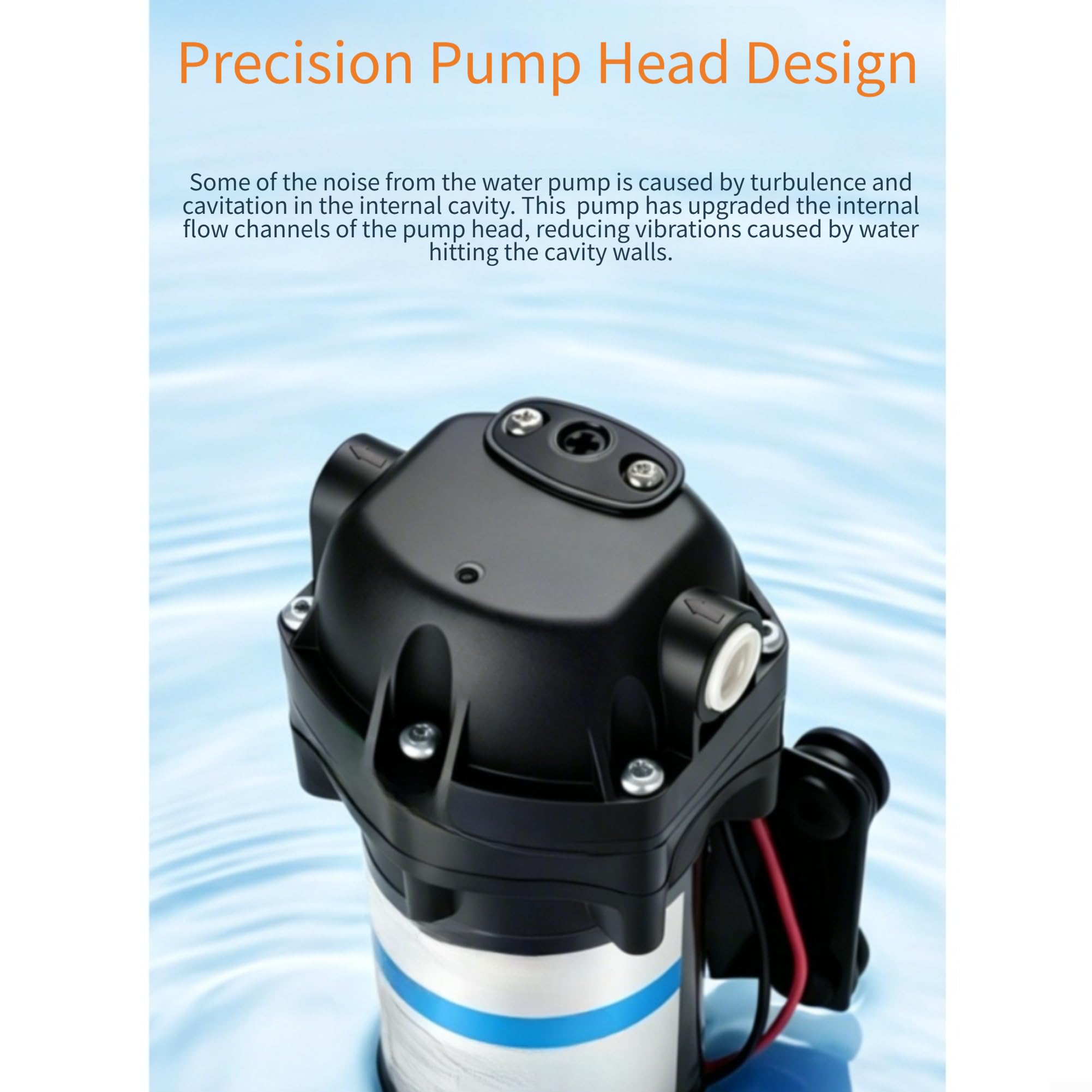 24V Membranpumpe Leise 600ml/min Kupferwicklung Kupferwicklung Wasserpumpe 24V DC Für Filter Leise Diaphragm für pumpe 24V Für Wohngebiete Hohe Durchflussrate für pumpe 24V 750ml/min(C)