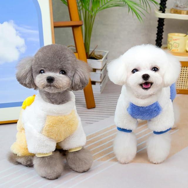 Foto 6 de 7 de Izefia Ropa de Suéter para Perros Sudadera de Lana para Invierno Cálida 4 Patas Mono Pijamas Lindo Suéter…