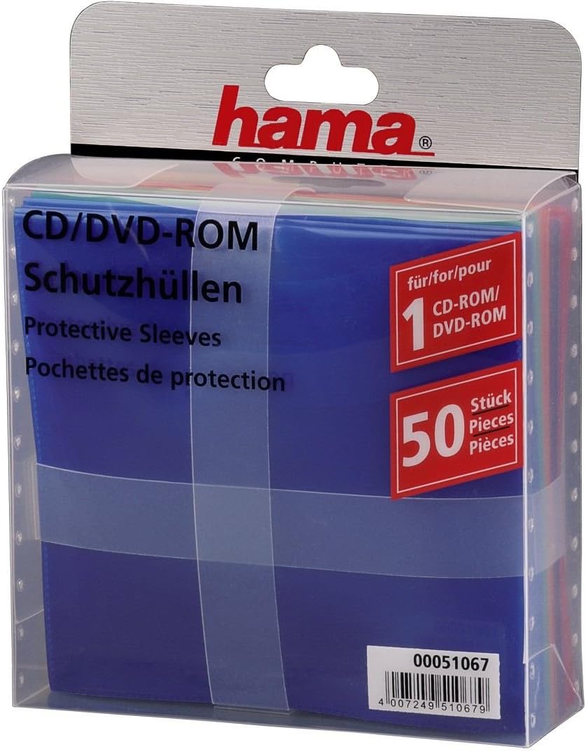 Hama Cd-ROM/DVD-ROM Protective Sleeves 50