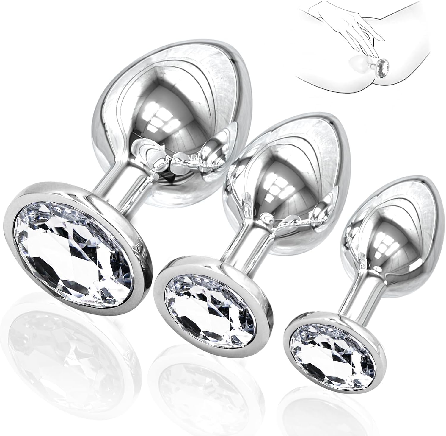 Stainless Steel Plug Anales Trainer Set Portable Anales Relaxing Plug Butt Adult Toy Exercise Tool for Men Women Sunglasses RL59