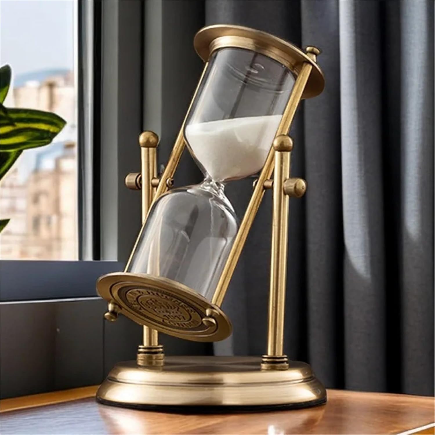 Reloj de Arena, Decoración de Temporizador Reloj Arena Giratorio con Flujo Vidrio Creativo